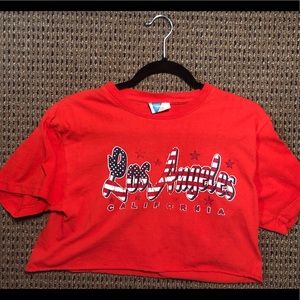 Vintage cropped LA top